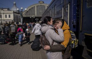 ‘No city anymore’: Mariupol survivors take train to safety.
