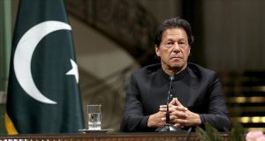 Pakistan Prime Minister Imran Khan protests to the U.S. about alleged interference.