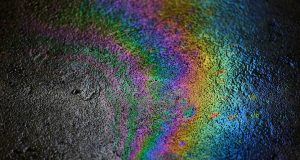 Oil slick spreads across Manila Bay waters near the Bataan coast after the Mirola 1 tanker runs aground.