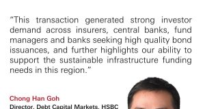 HSBC Report: Malaysia, Singapore Lead ASEAN Green Finance A chart showing growth of green bond issuance in ASEAN markets, with Malaysia and Singapore highlighted as regional hubs.