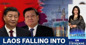 IMF, SE Asia Nations Aid Laos Debt Crisis Laotian finance minister Sonexay Siphandone speaking at a press conference about the country's debt restructuring and IMF assistance package.
