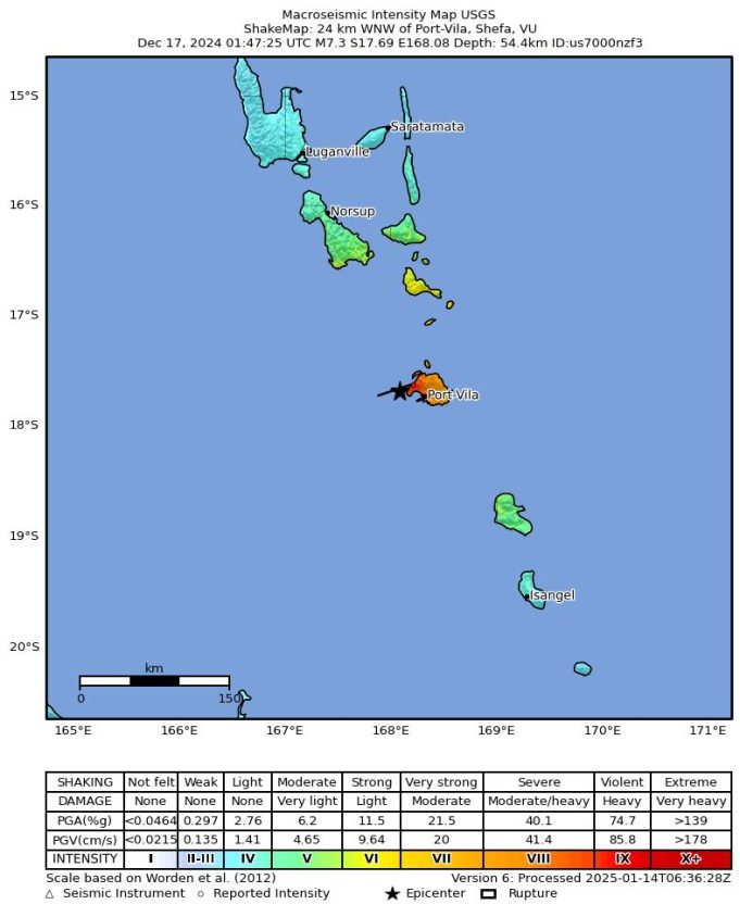 Port Vila Earthquake 2024 Damage Port Vila Earthquake 2024 Damage
