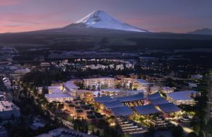 Toyota Builds Prototype City of the Future in Japan Toyota CEO Akio Toyoda presents a model of the Woven City at CES 2020, showing integrated roads for autonomous vehicles and pedestrians.